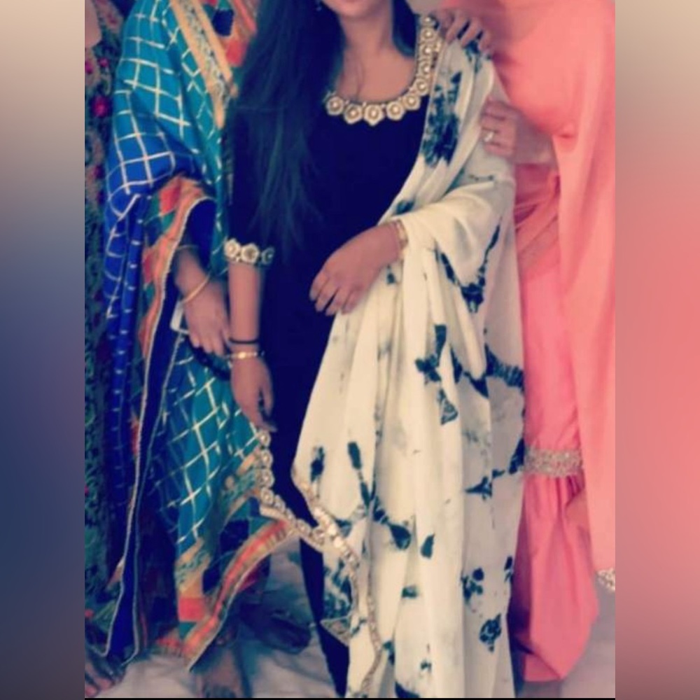 Black Trendy Pajami Suit Indian Punjabi